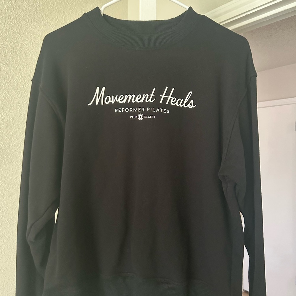 Club Pilates Black Crewneck Sweater